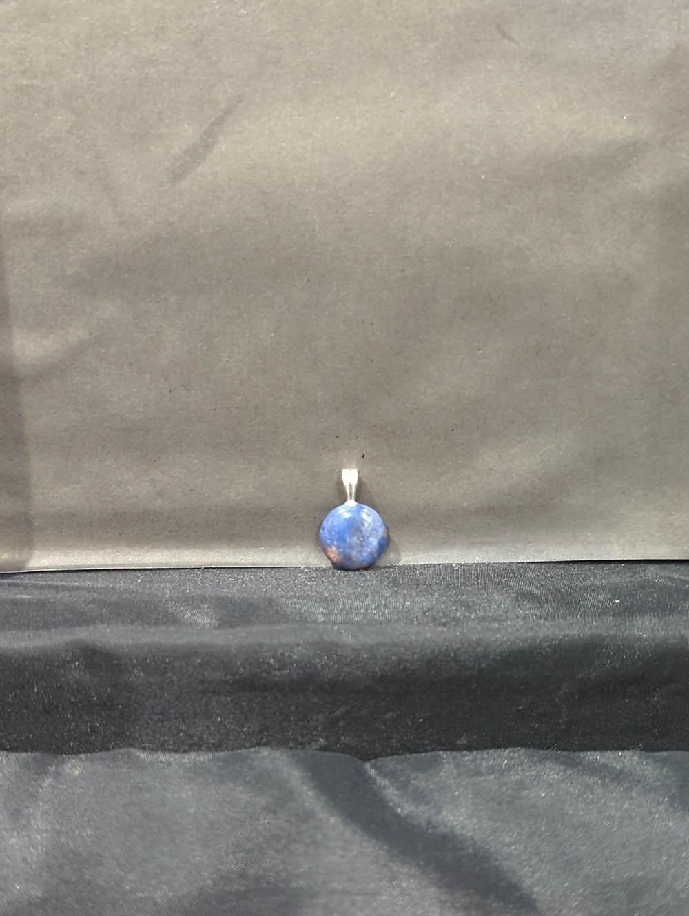 Blue Stone Round Necklace Pendant